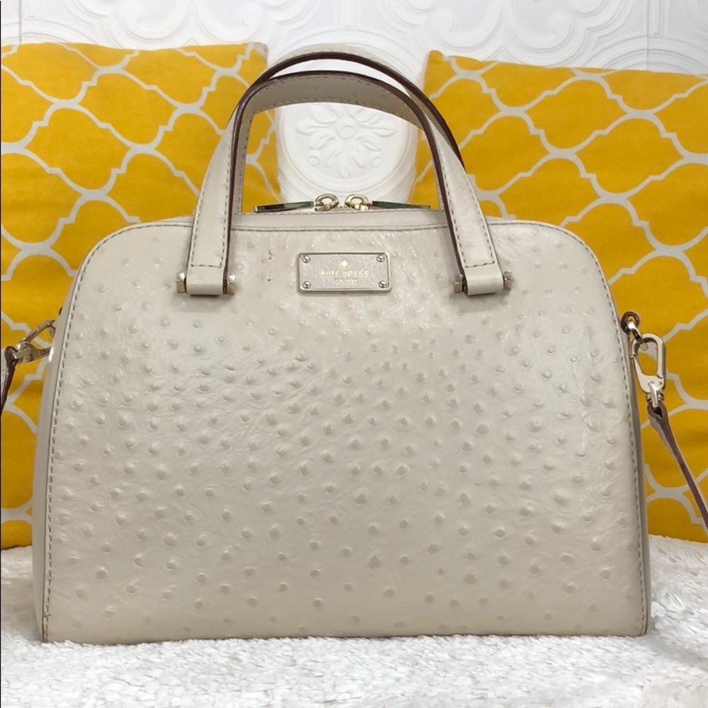Kate Spade LeatherEmboss Off White Purse